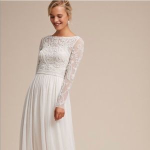 Bhldn Sinclair Wedding Dress - Ivory/White